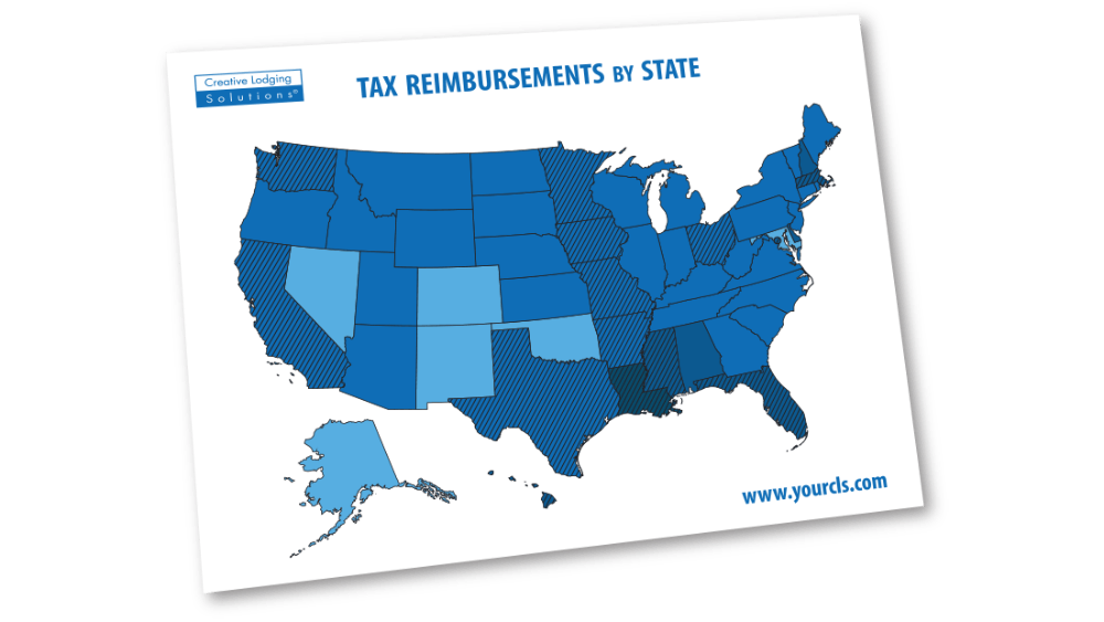 Map of tax reimbursements by state.