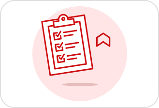 Icon of a checklist representing emergency lodging preparedness.